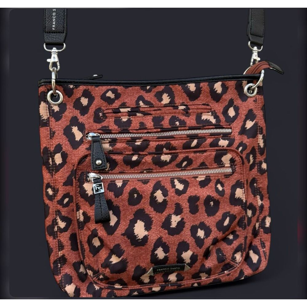 Frank Sarto Leopard Print Crossbody Bag NWOT